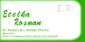 etelka rosman business card